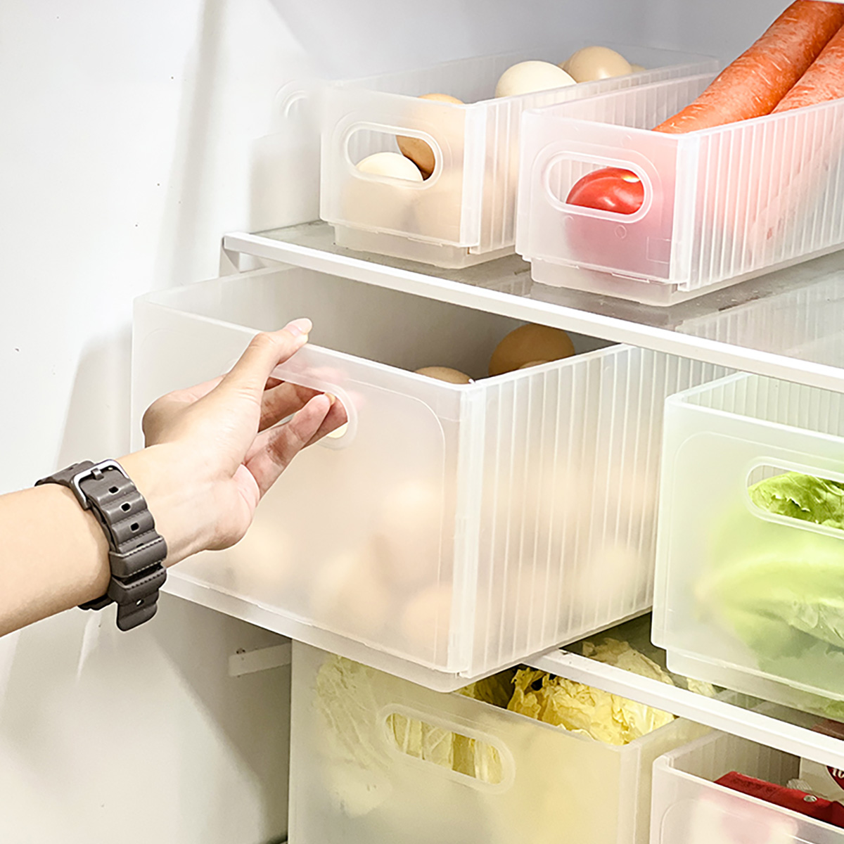 Kitchen Baking Tins - WORTHBUY Plastic Folding Fridge Storage Box