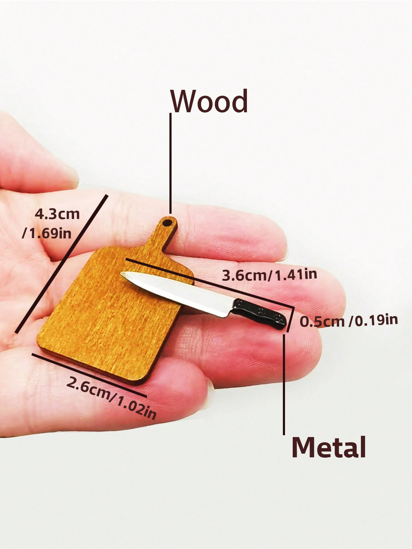 Miniature Baking Kitchen - Dollhouse Mini Kitchen Set Cutting Board