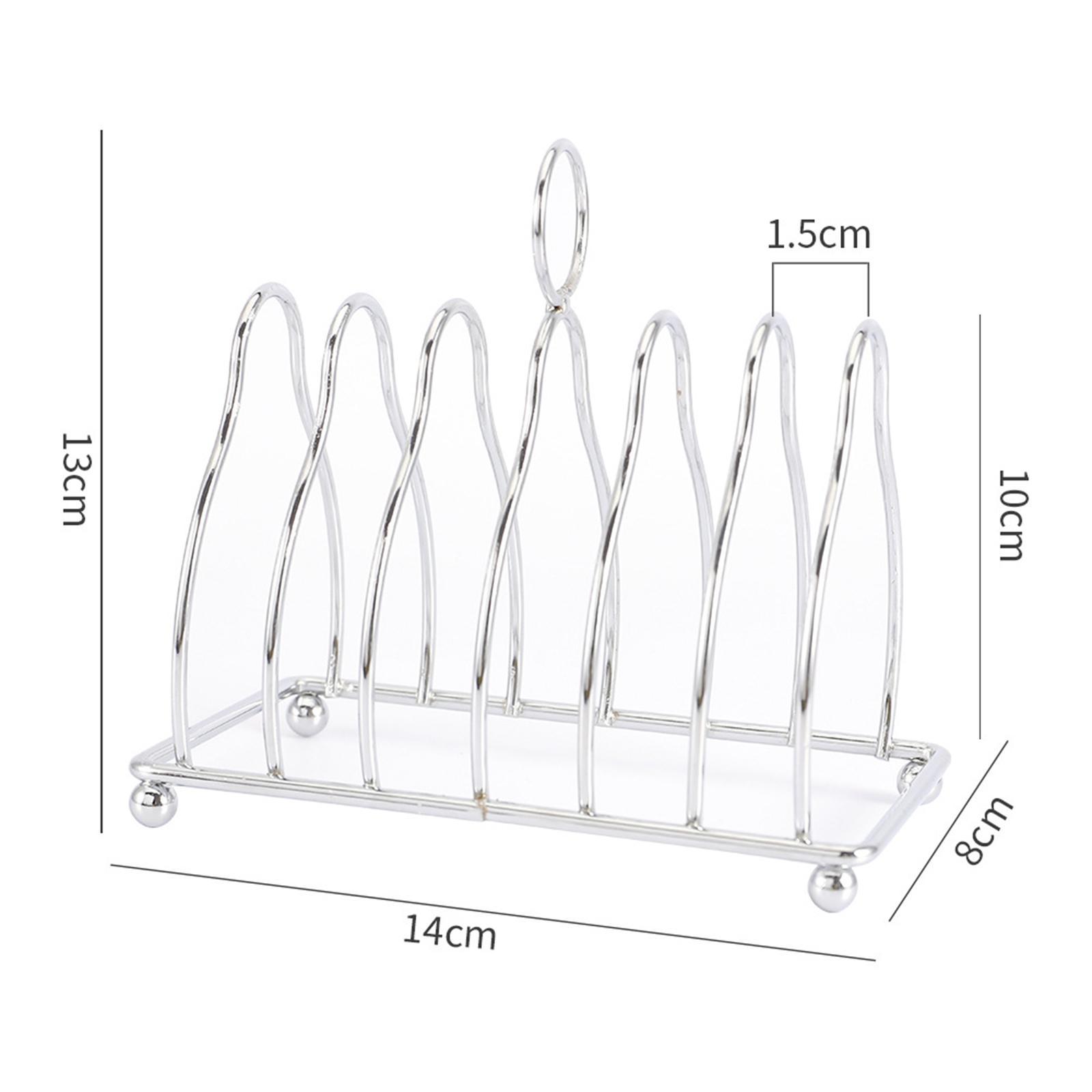 Kitchen Baking Corner - Stainless Steel Toast Stand 6 Compartment