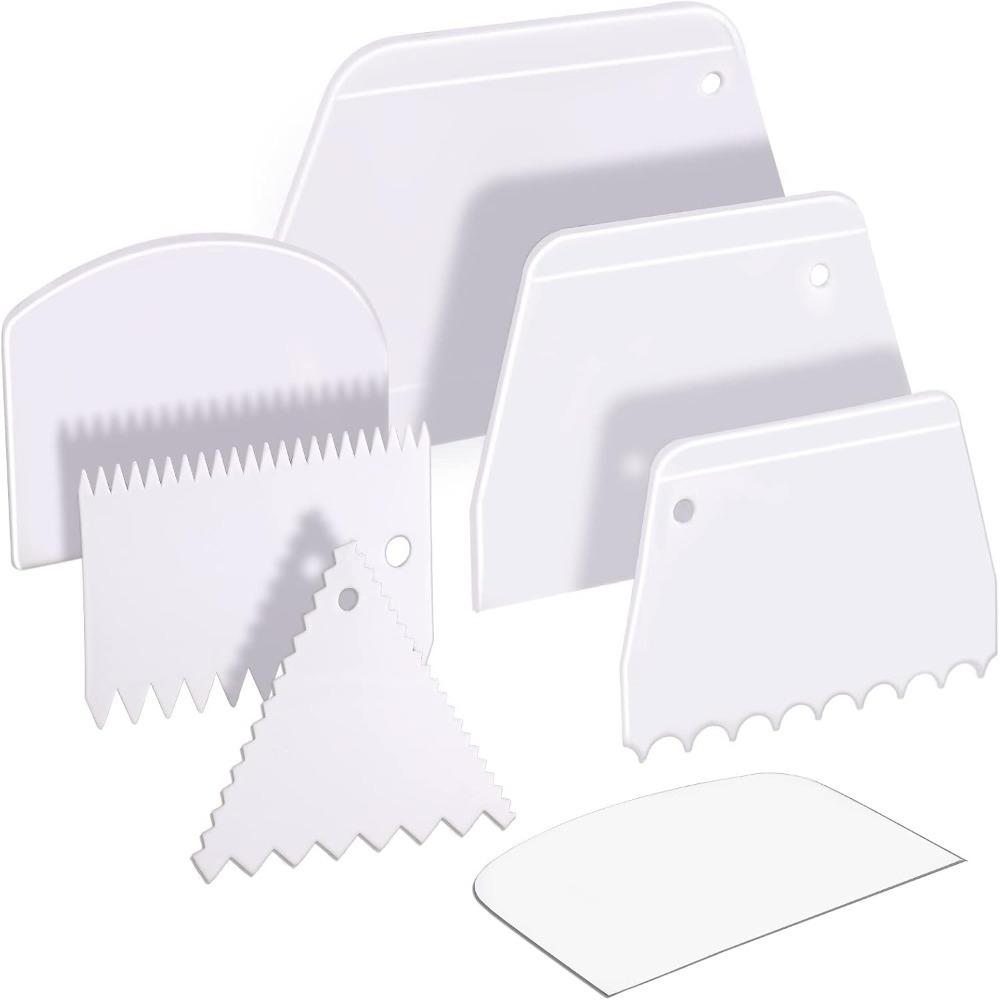 Kitchen Baking Decor - 7 Pcs Kitchen Dough Scraper and