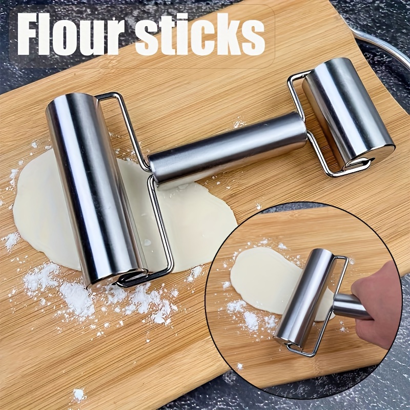 Kitchen Baking Machine - Stainless Steel Double Head Rolling Pin