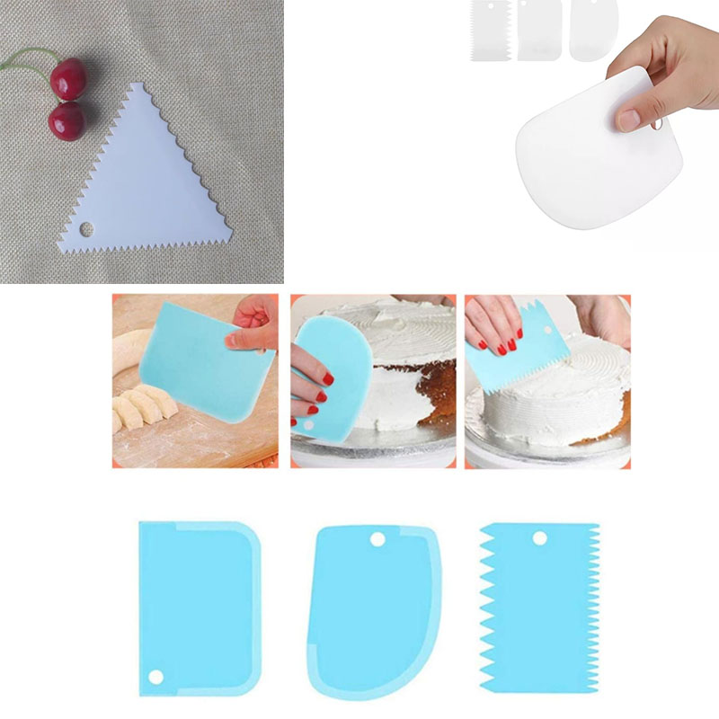 Fondant Smoother Set - Plastic Cake Scraper Set Baking Icing