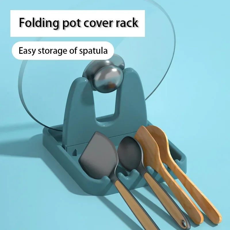 Kitchen Baking Pan Organizer - 1pc Foldable Pot Lid Rack Stand