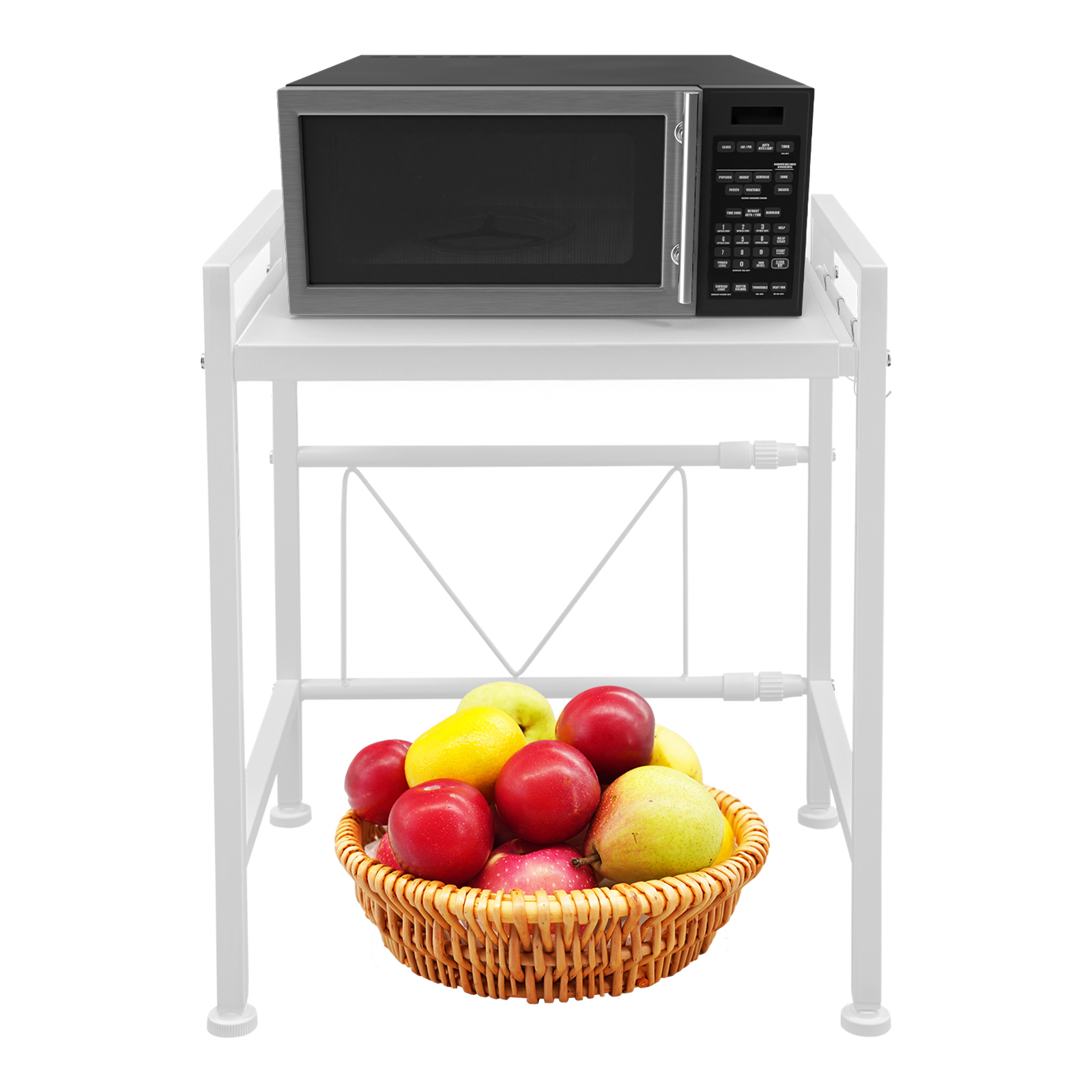 Kitchen Baking Rack - Expandable Microwave Rack White Carbon Steel