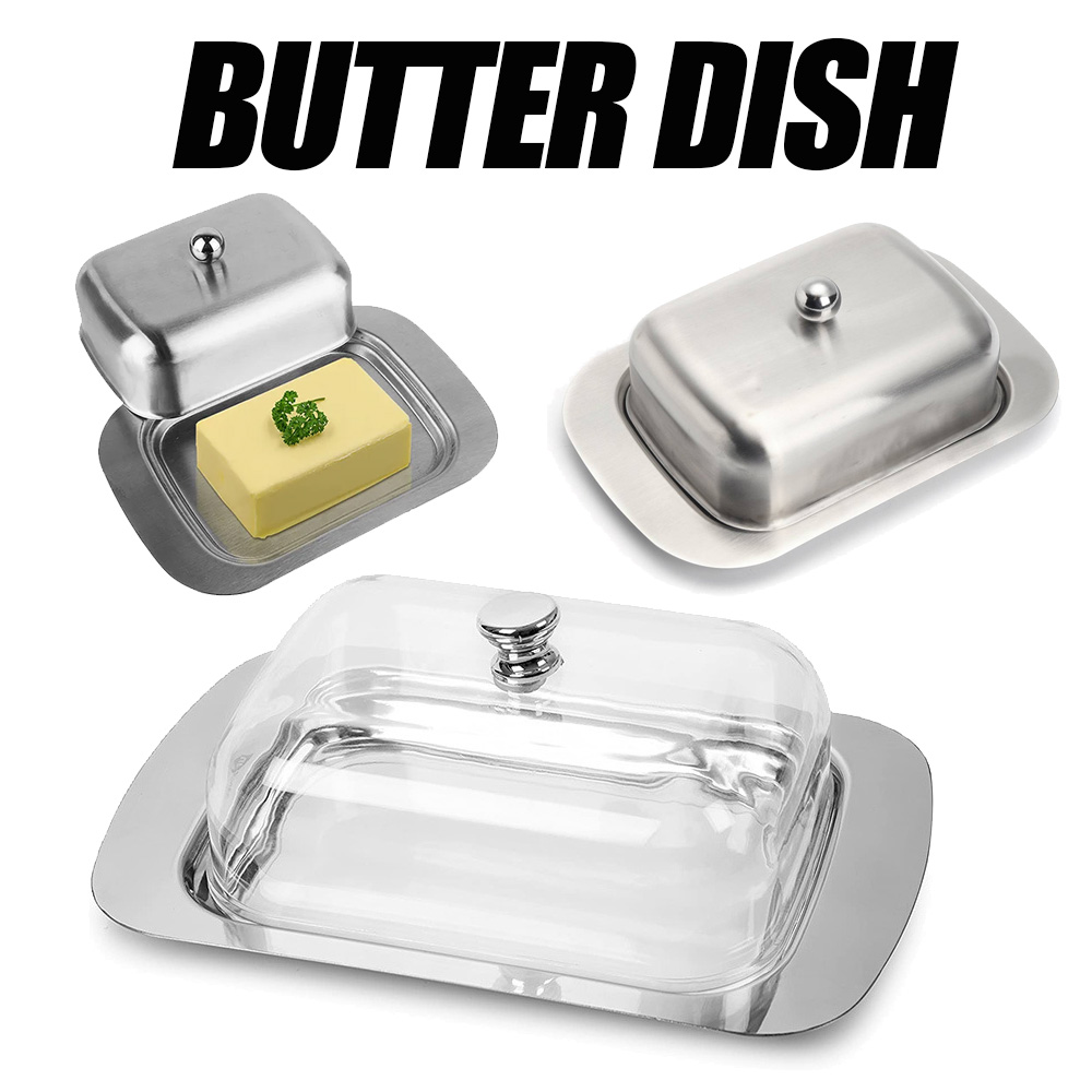 Kitchen Baking Tins - Butter Dish, Stainless Steel Butter Dish