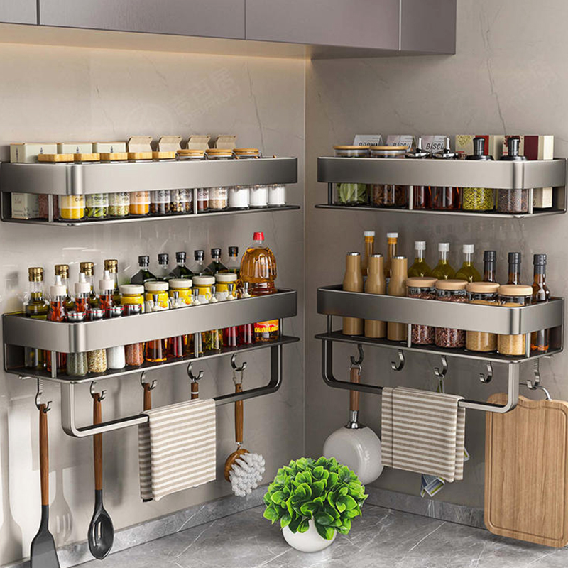 Kitchen Zo - Aluminum Kitchen Rack Kitchen Shelf Toilet
