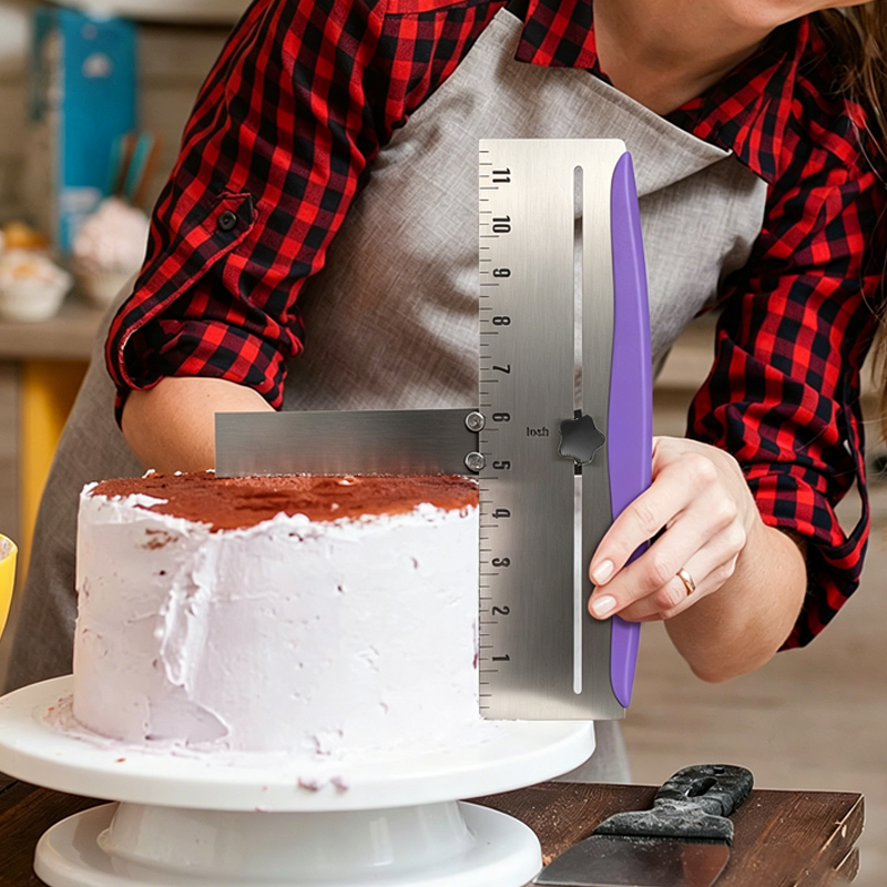 Kitchen Baking Corner - Stainless Steel Cake Scraper Icing Smoother