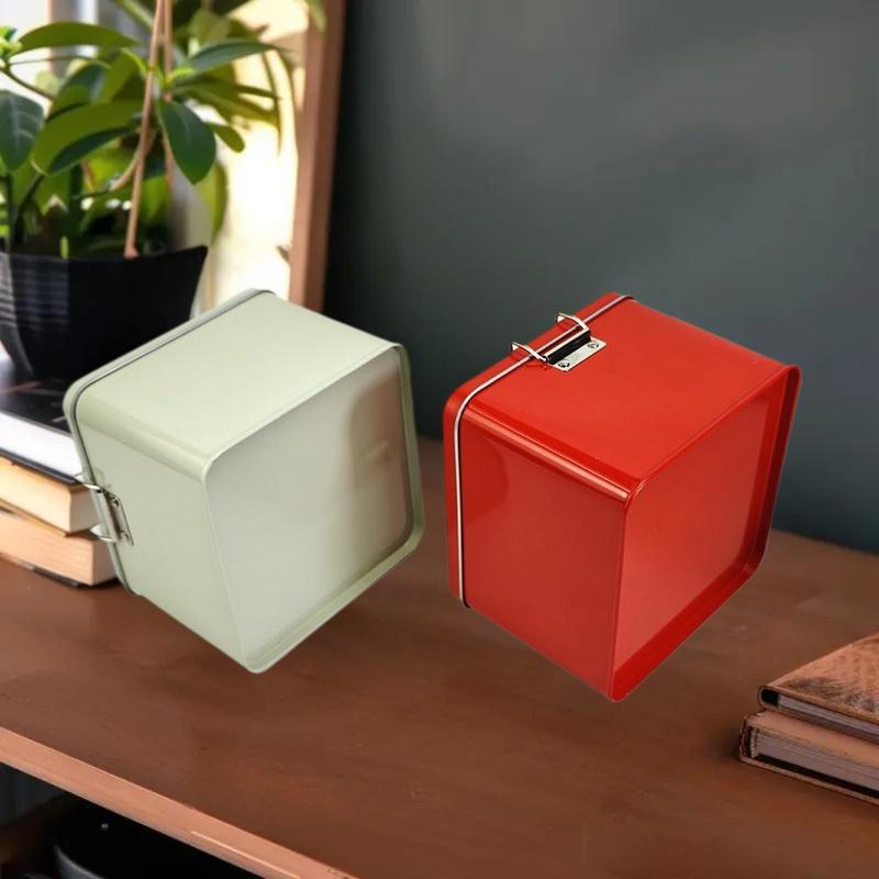 Kitchen Baking Tins - Square Tinplate Cookie Tins Box With
