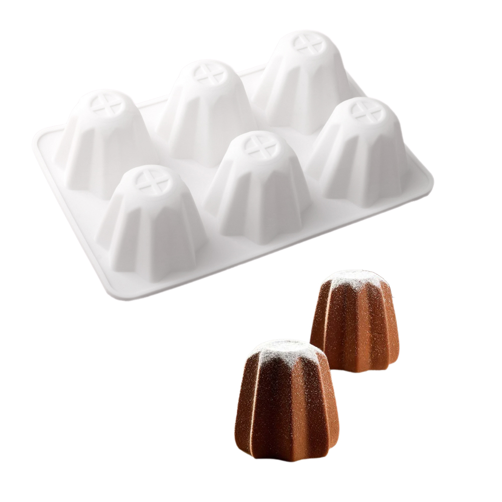 Kitchen Baking Corner - 6-Cell 8-Corner Pandolo Shaped Silicone Cake