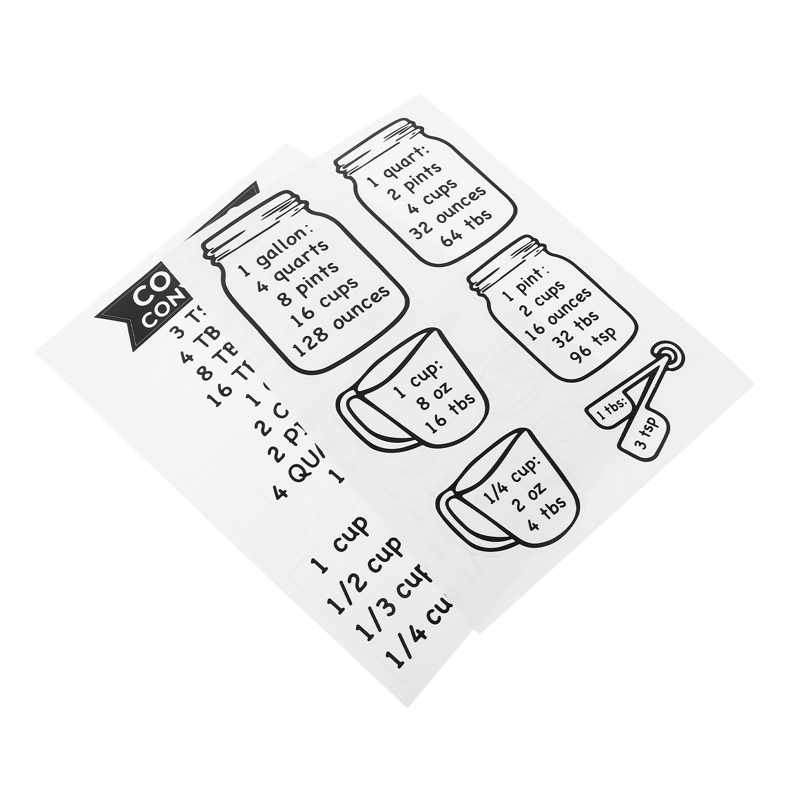 2Pcs Kitchen Measurement Conve - Kitchen Baking Conversion Chart recension och pris