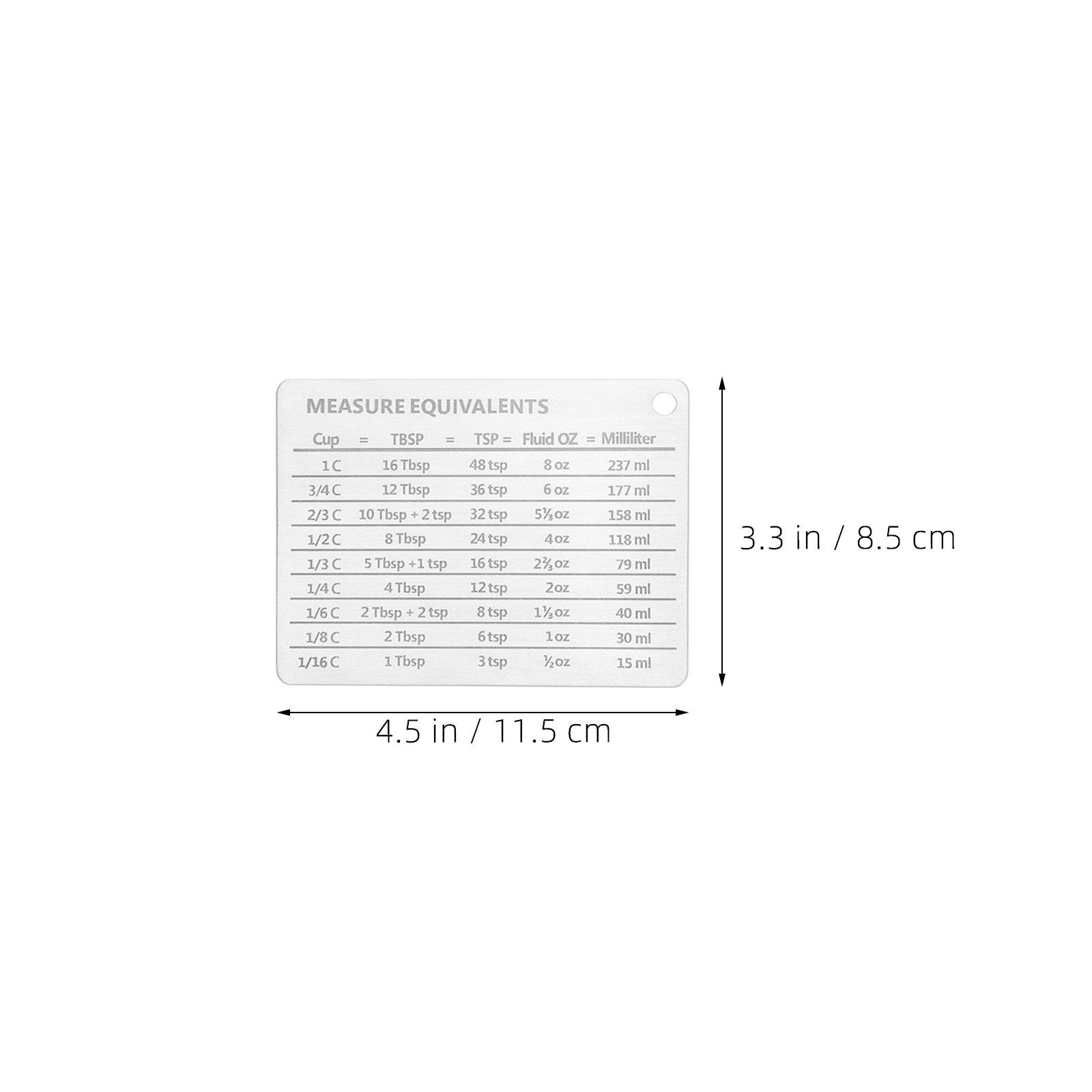 Compact Stainless Steel Baking - Kitchen Baking Conversion Chart recension och pris