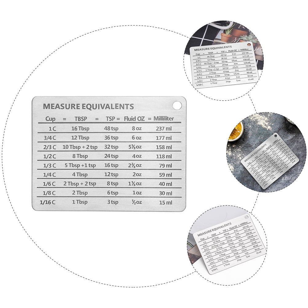 Compact Stainless Steel Baking - Kitchen Baking Conversion Chart recension och pris