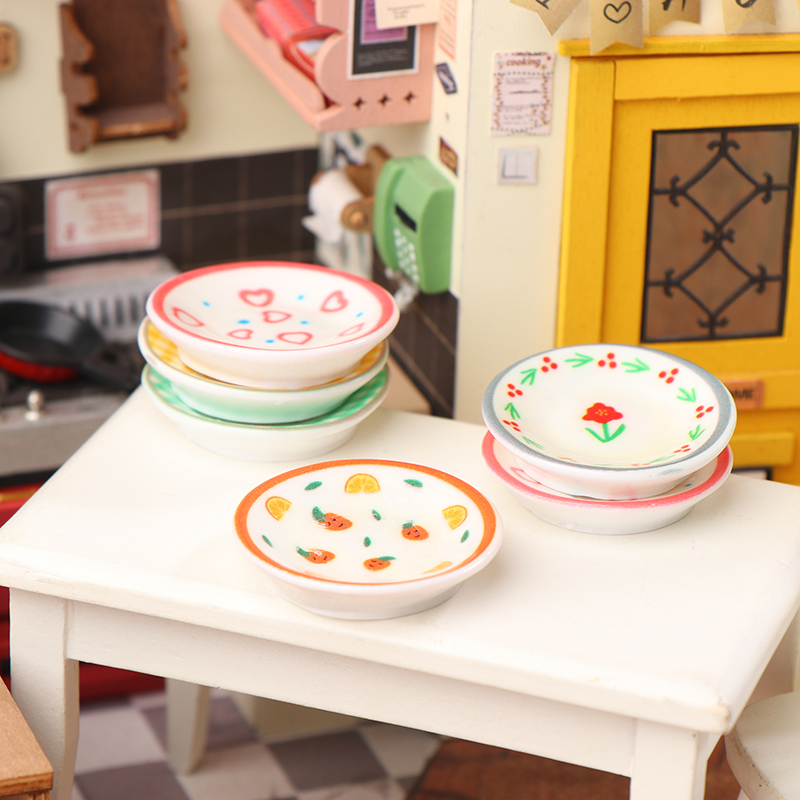 5Pcs 1/12 Dollhouse Mini Plate - Miniature Baking Kitchen recension och pris