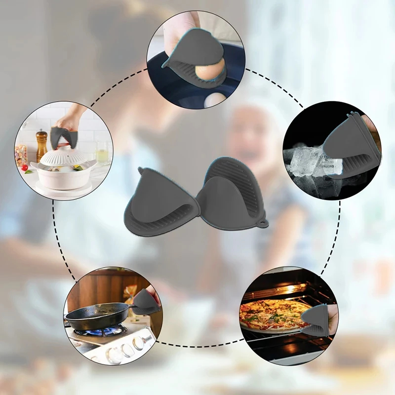 2pcs Mini Oven Gloves Silicone - Kitchen Baking Rack recension och pris