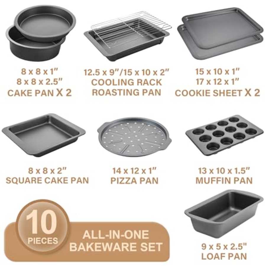 Bakeware Sets, Baking Pans Set - Kitchen Baking Rack recension och pris