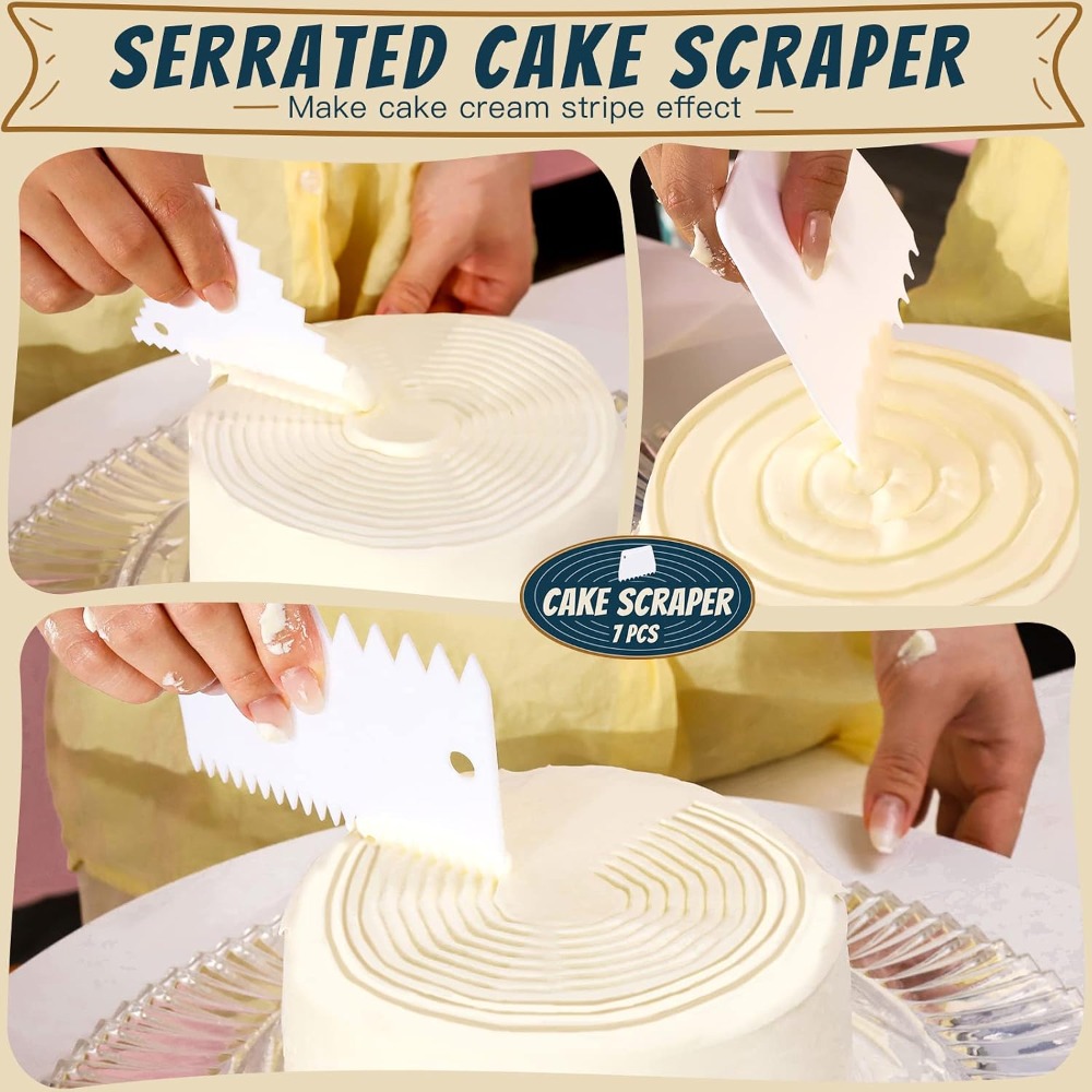 7 Pcs Kitchen Dough Scraper an - Kitchen Baking Decor recension och pris