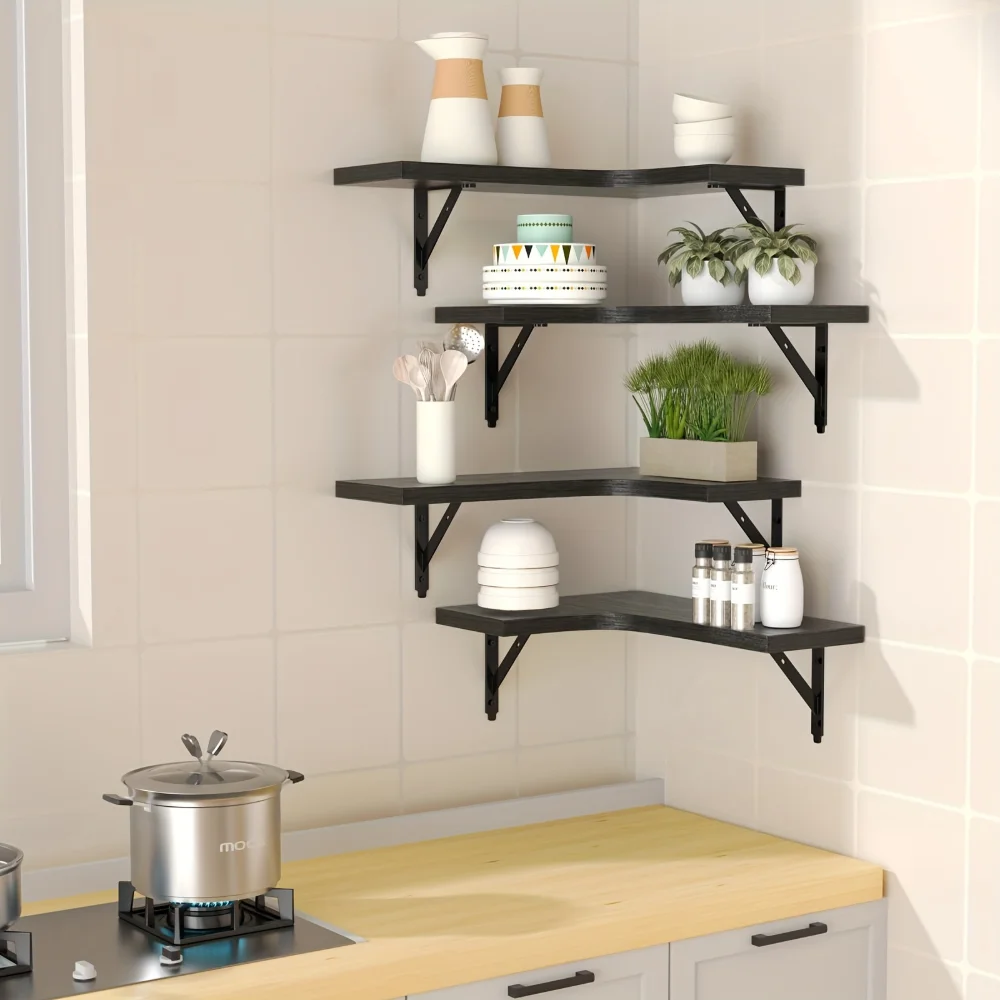 Natural Wood Grain Floating Sh - Kitchen Zo recension och pris