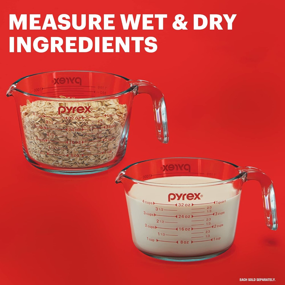 4 Cup Glass Measuring Cup for  - Kitchen Baking Essentials recension och pris