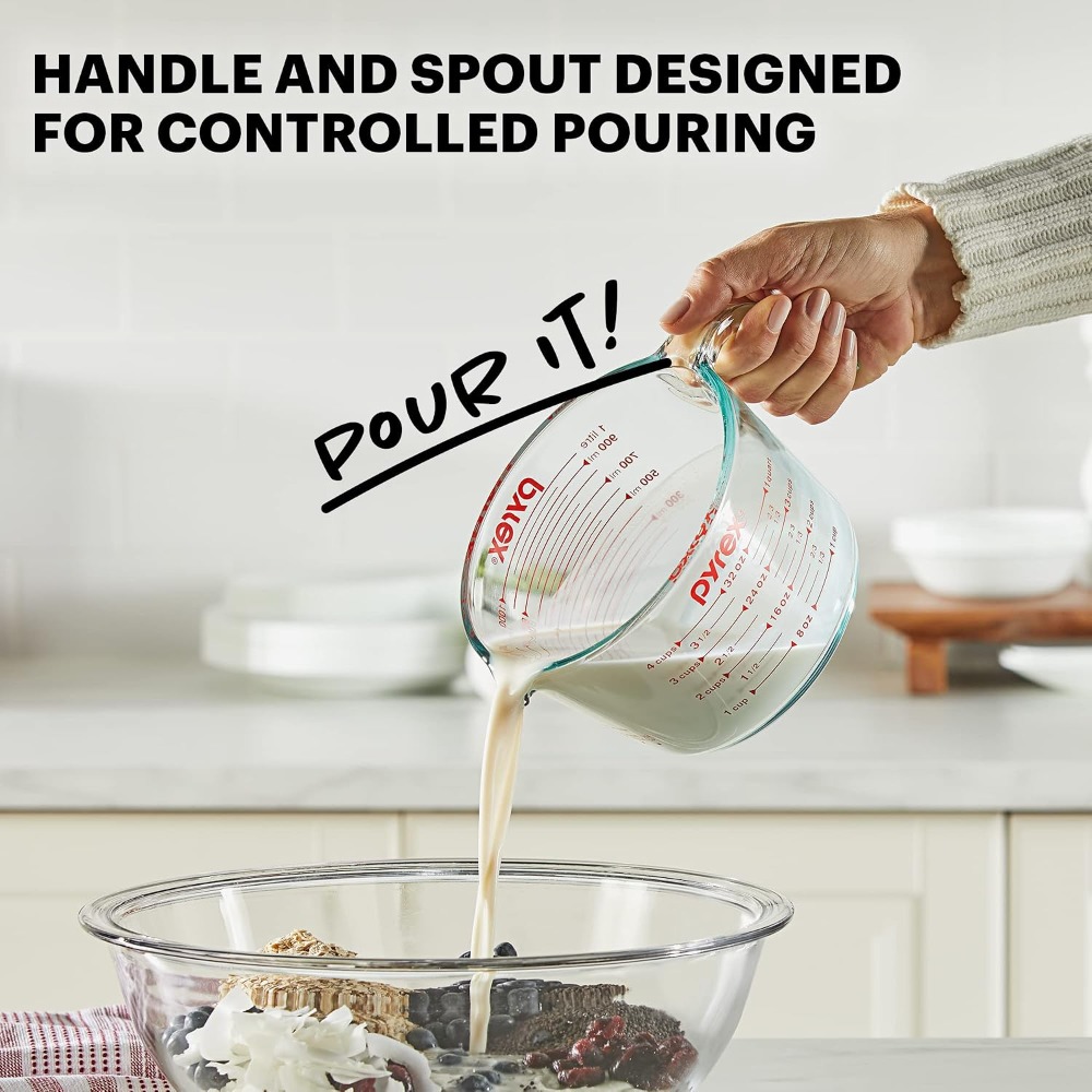 4 Cup Glass Measuring Cup for  - Kitchen Baking Essentials recension och pris