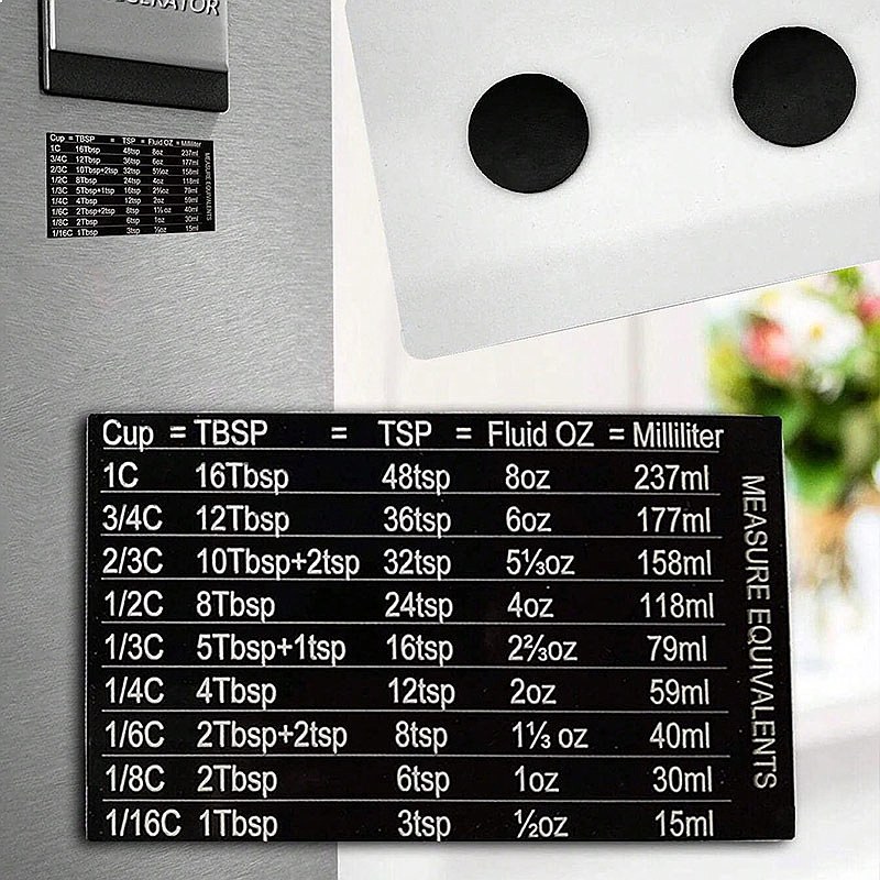 Kitchen Baking Magnetic Measur - Kitchen Baking Conversion Chart recension och pris
