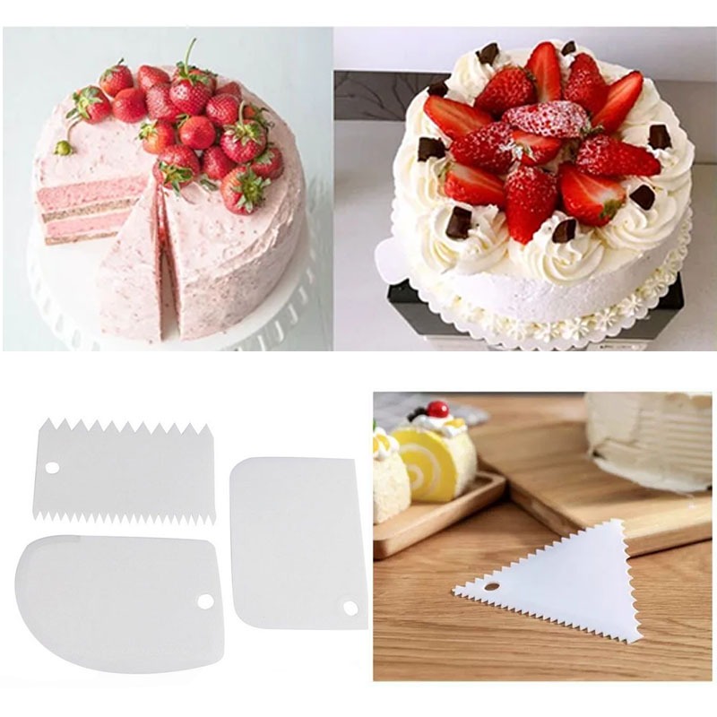Plastic Cake Scraper Set Bakin - Fondant Smoother Set recension och pris