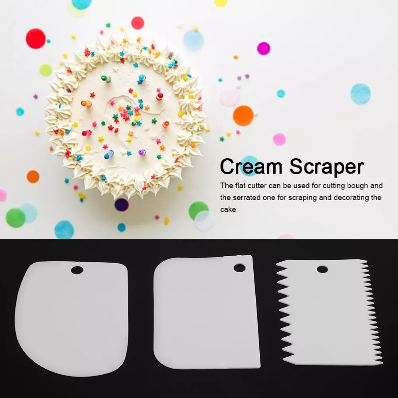 Plastic Cake Scraper Set Bakin - Fondant Smoother Set recension och pris