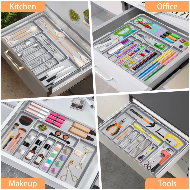 Grey Expandable Kitchen Utensi - Kitchen Baking Tins recension och pris
