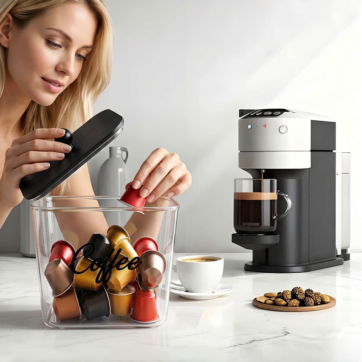 Coffee Pod Holder with Lids Pl - Kitchen Zo recension och pris