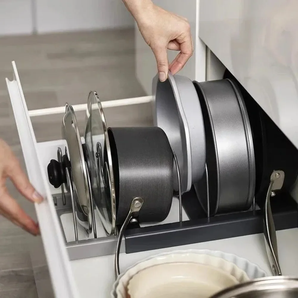 Expandable Pot Lid Organizer A - Kitchen Baking Pan Organizer recension och pris