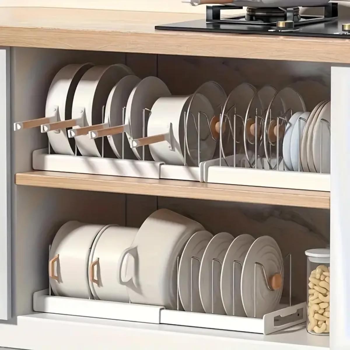 Expandable Kitchen Pot Pan Org - Kitchen Baking Pan Organizer recension och pris