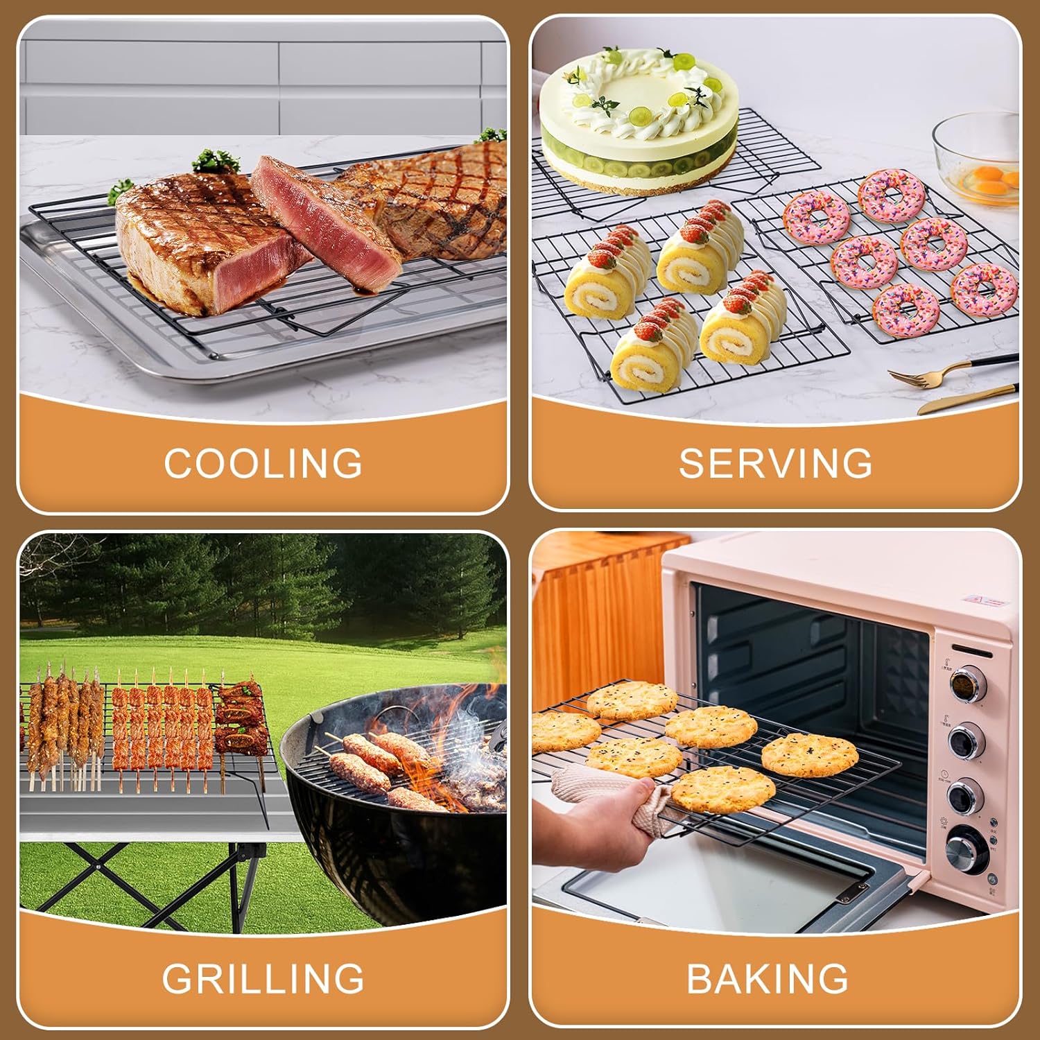3-Tier Cooling Racks, Stackabl - Kitchen Baking Rack recension och pris