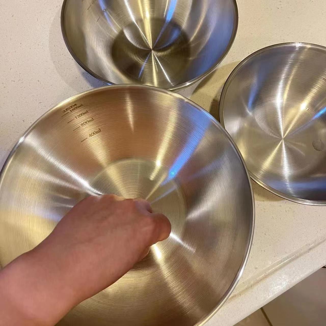 1-3 Stainless Steel Bowl Set w - Kitchen Baking Essentials recension och pris
