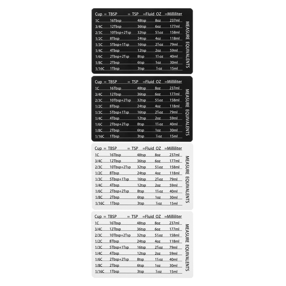 4pcs Measuring Cup Spoon Acces - Kitchen Baking Conversion Chart recension och pris