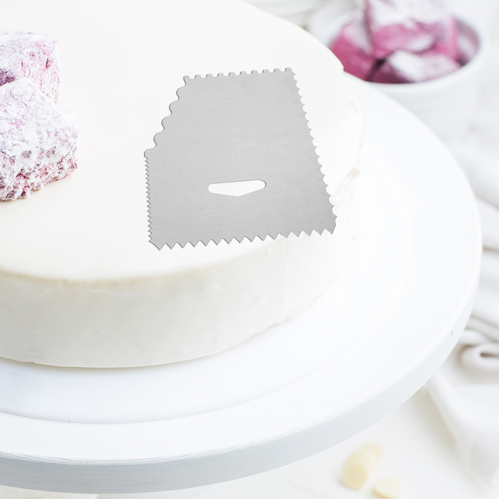 4Pcs Cake Scraper Set Aluminum - Fondant Smoother Set recension och pris