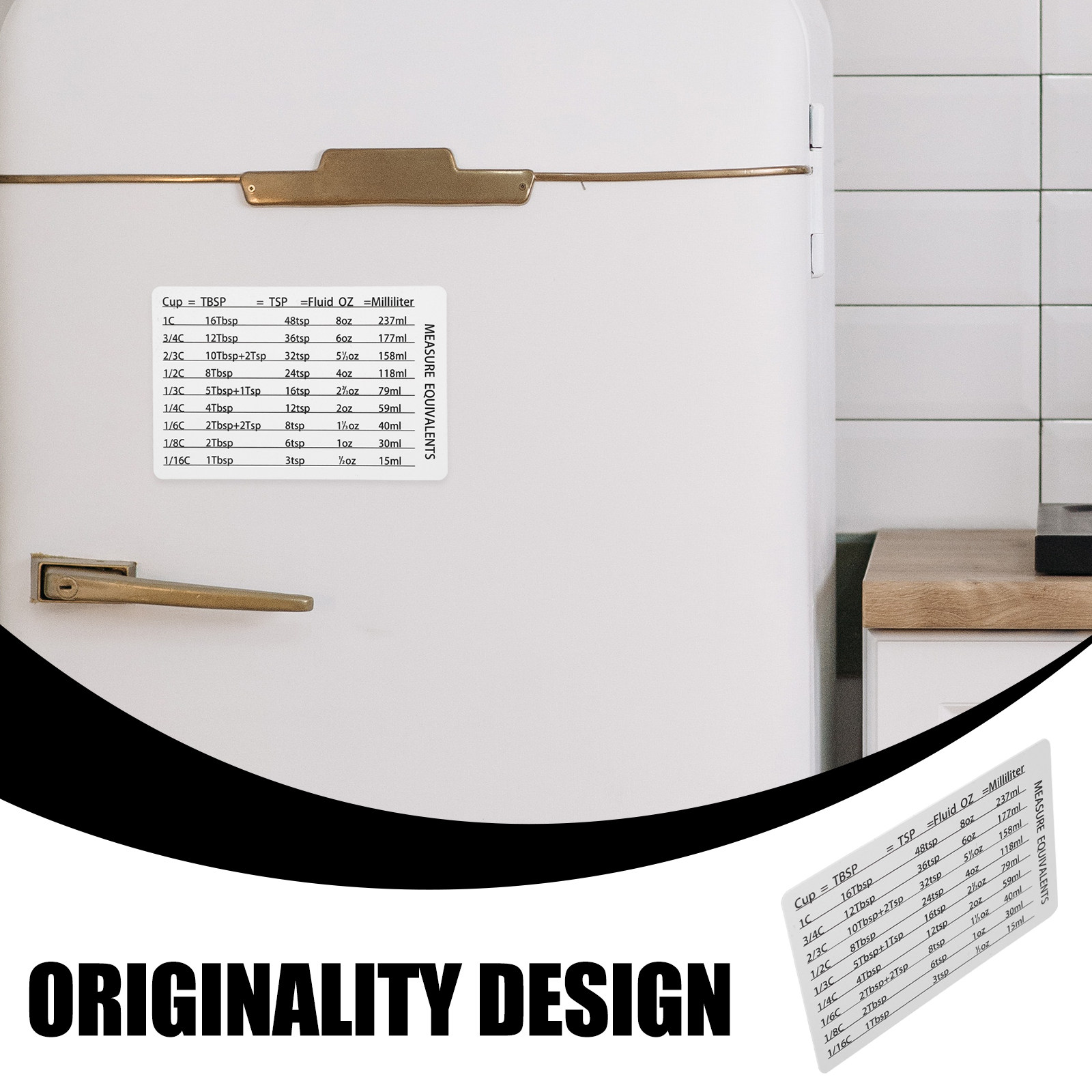 Magnetic PVC Kitchen Conversio - Kitchen Baking Conversion Chart recension och pris