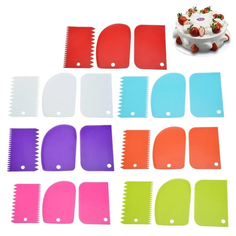 3PCS Cream Scraper Smoother Ir - Fondant Smoother Set recension och pris