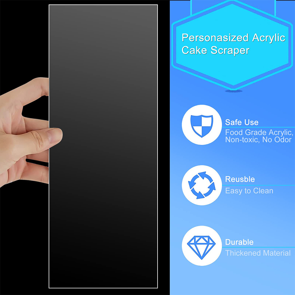 4/6 Pcs Acrylic Cake Decoratin - Fondant Smoother Set recension och pris