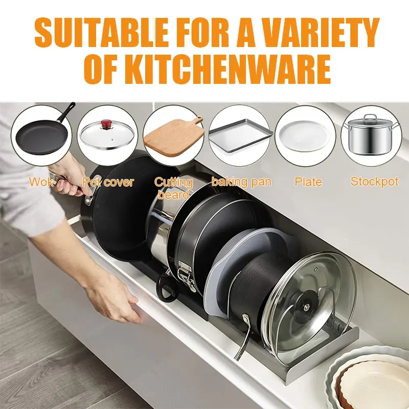 Expandable Stainless Steel Sto - Kitchen Baking Pan Organizer recension och pris