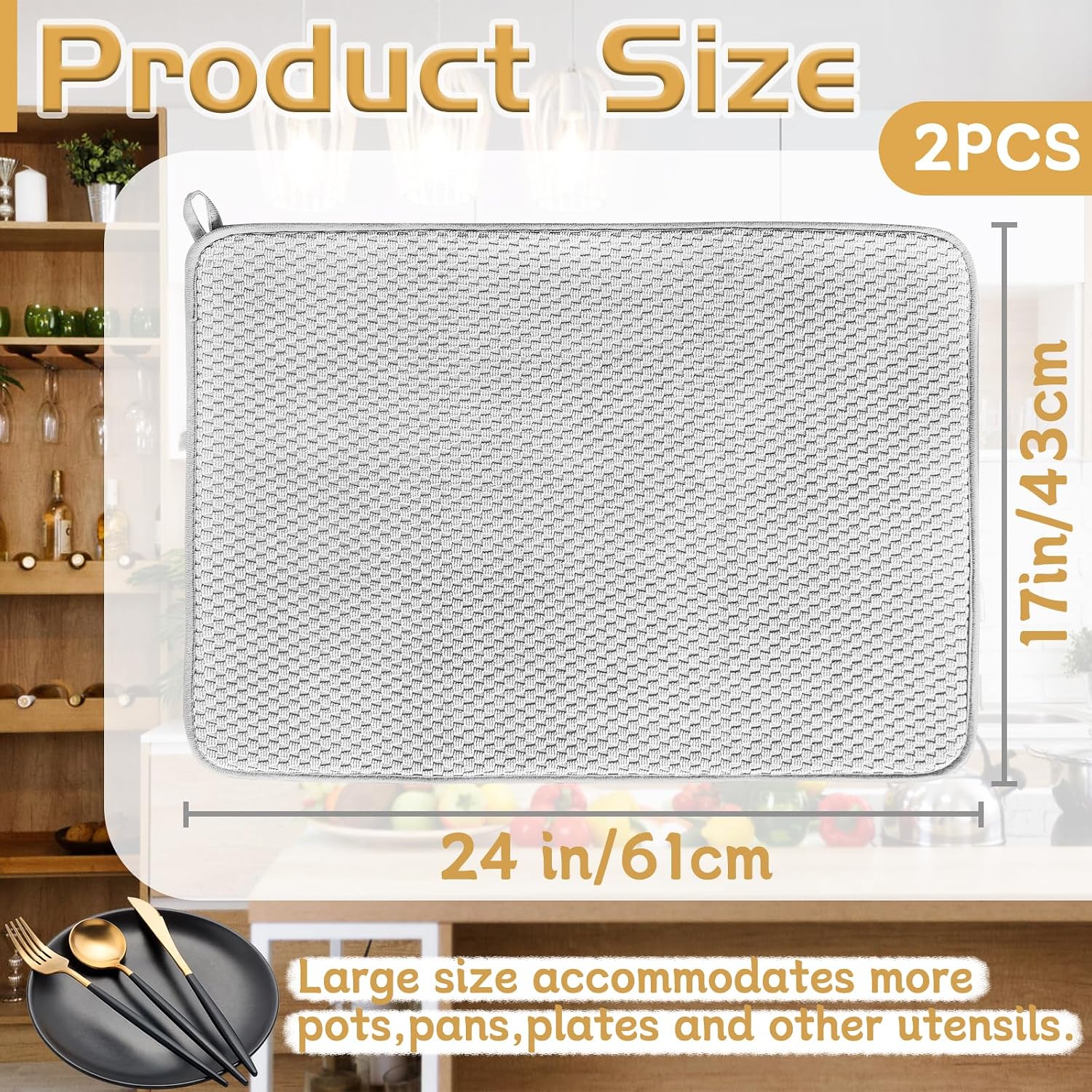 2-Piece Microfiber Tableware D - Kitchen Baking Rack recension och pris