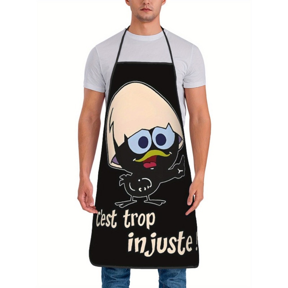 Cartoon Chicken Print Apron Bl - Kitchen Baking Background recension och pris
