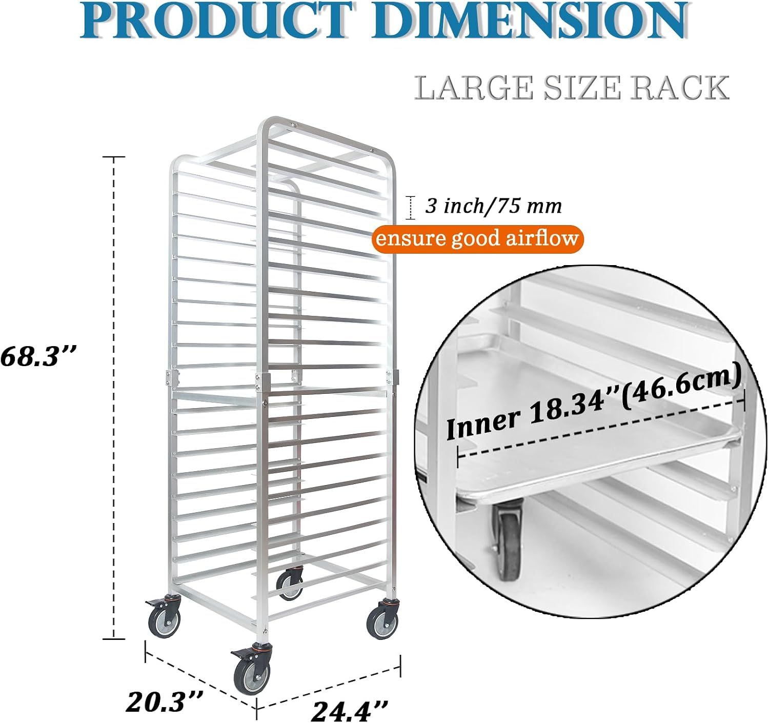 Commercial 20 Tier Stainless S - Kitchen Baking Rack recension och pris
