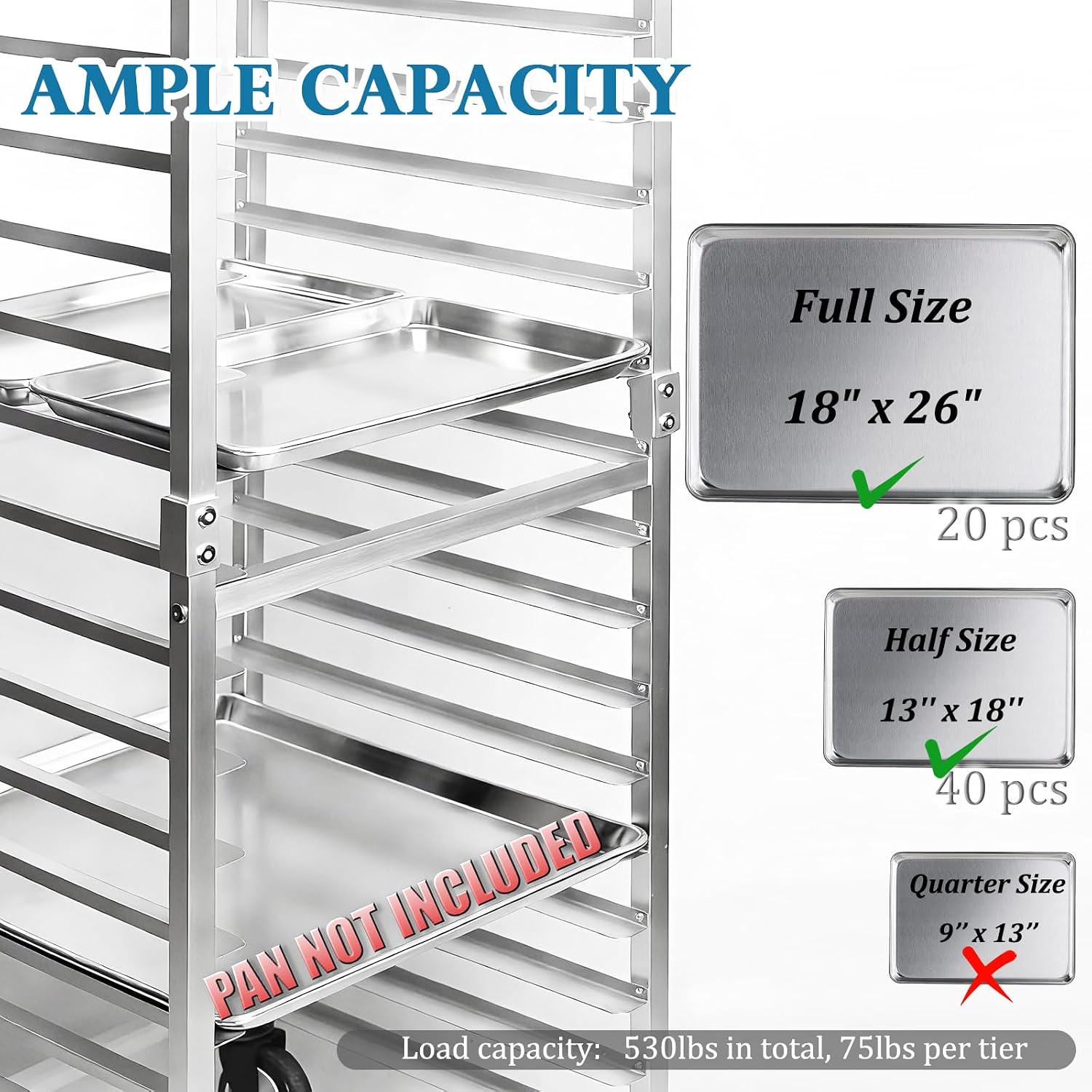 Commercial 20 Tier Stainless S - Kitchen Baking Rack recension och pris