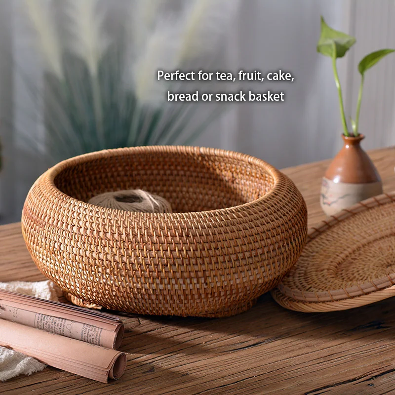 Handwoven Rattan Storage Box W - Kitchen Baking Tins recension och pris